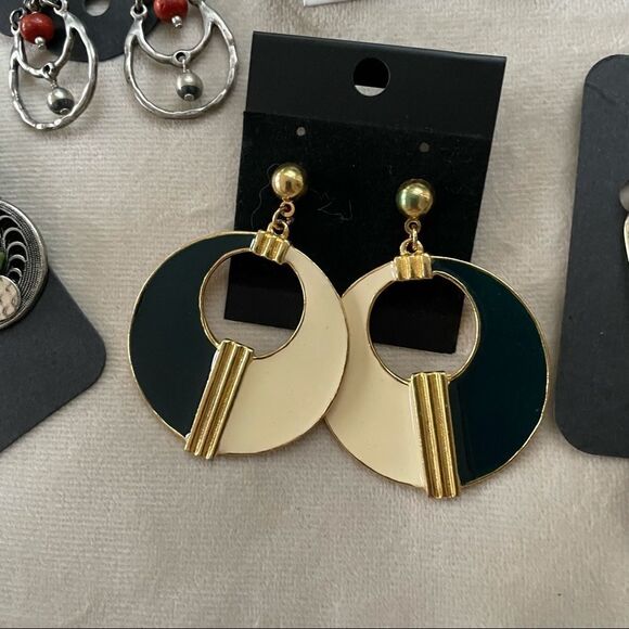 6 PC LOT DROP/CHANDELIER VINTAGE INSPIRED EARRINGS - Picture 7 of 8